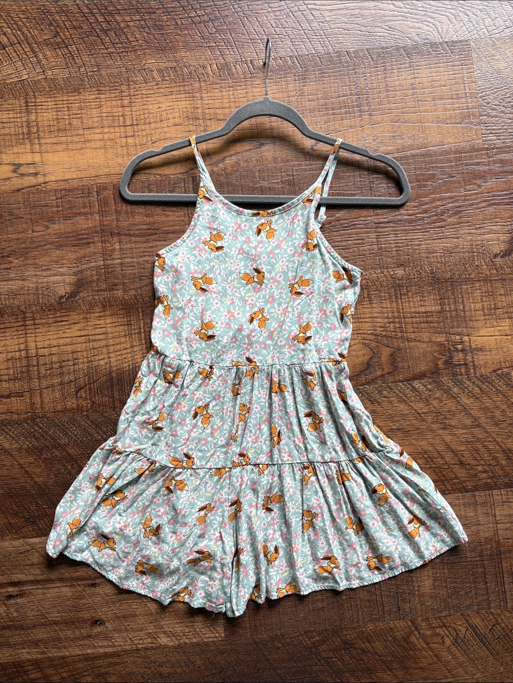 Pokemon Eevee Print Spaghetti Strap Romper/Dress